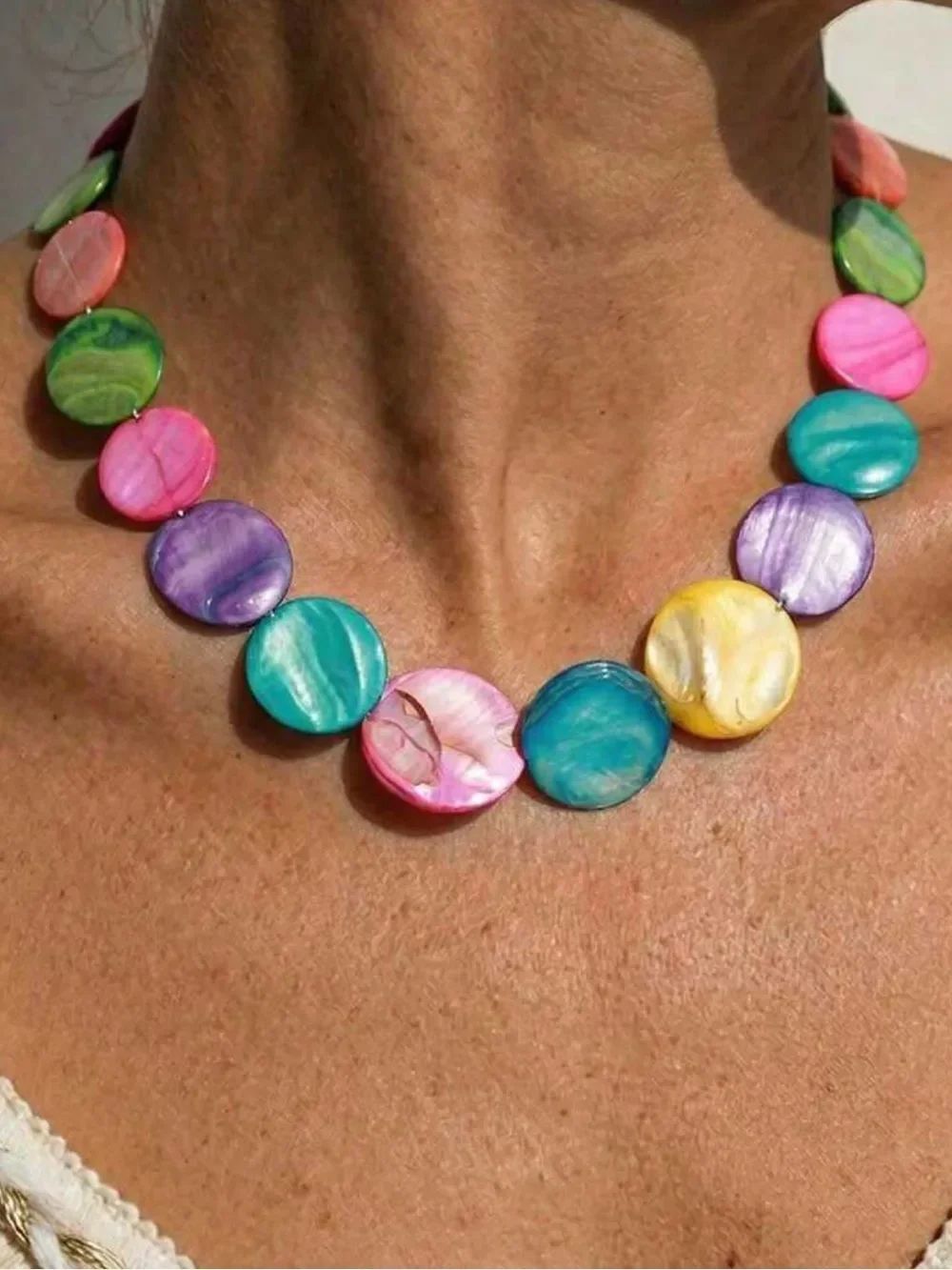 Shell Disc Necklace N2262